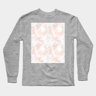 Soft Blush and Gray Tie-Dye Long Sleeve T-Shirt